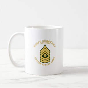 Army - First Sergeant - 1SG - Retired - Flat Coffee Mug