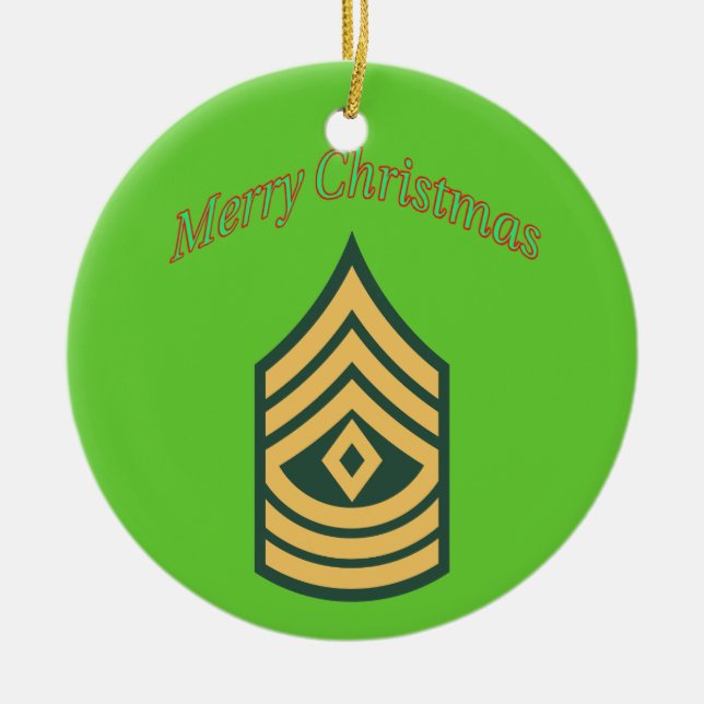 Army First Sergeant Christmas Ornament (Front)