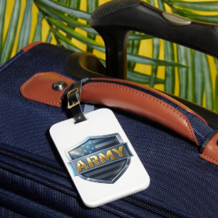 Army Flag Shield Luggage Tag