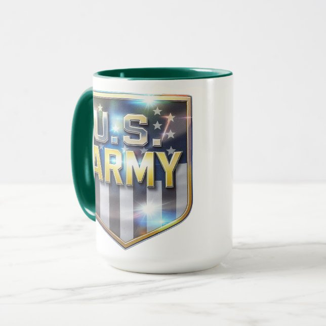 Army Flag Shield Mug (Front Left)
