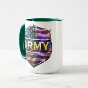 Army Flag Shield Mug