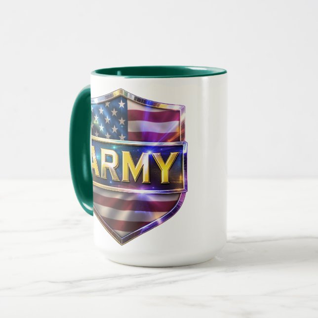 Army Flag Shield Mug (Front Left)
