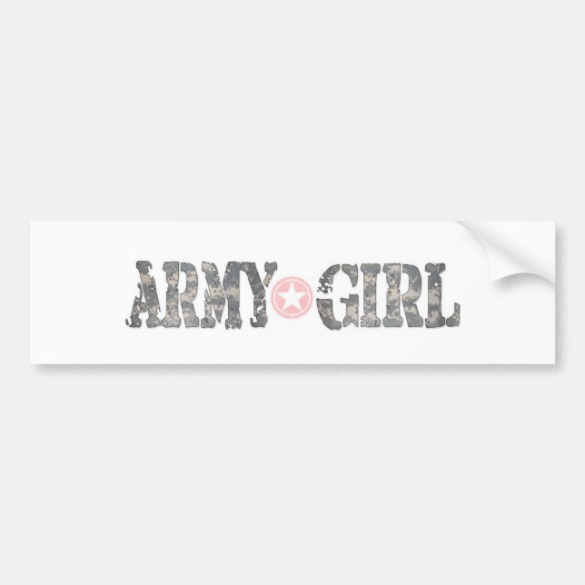 ARmy Girl Camo Bumper Sticker (Front)