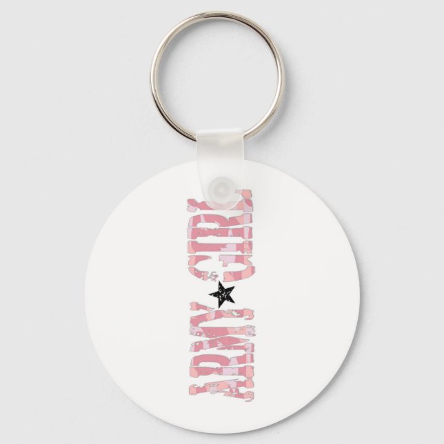 army girl pink key ring (Front)