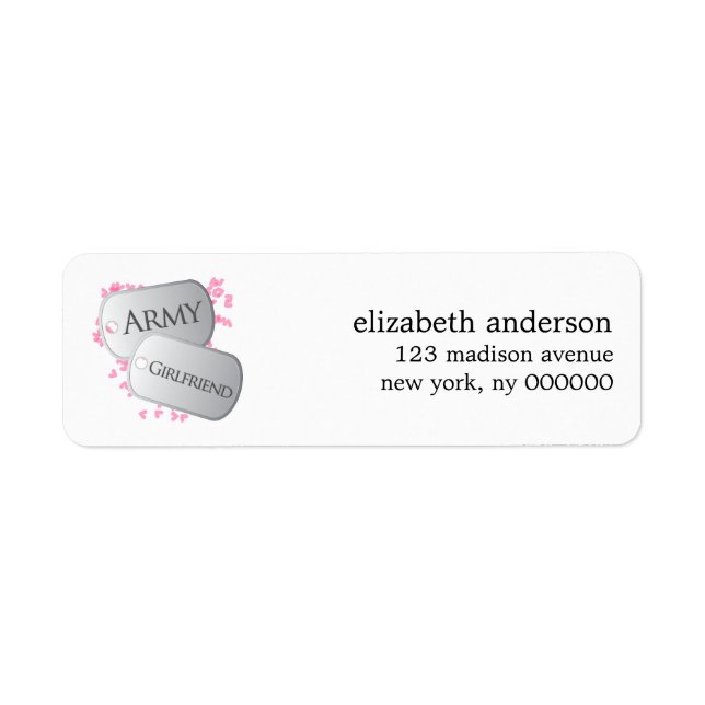 Army Girlfriend Address Labels (Front)