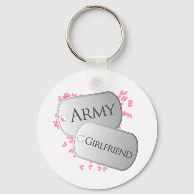 Army Girlfriend Dog Tags Key Ring (Front)