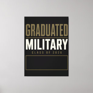 Army Graduation 2026 Personalised Name Gift Canvas Print