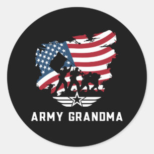 Army Grandma Classic Round Sticker