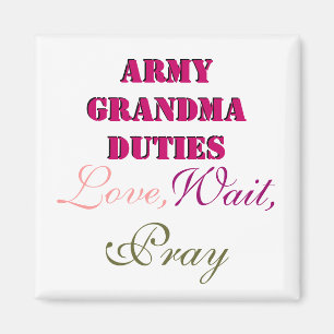 ARMY GRANDMA DUTIES MAGNET