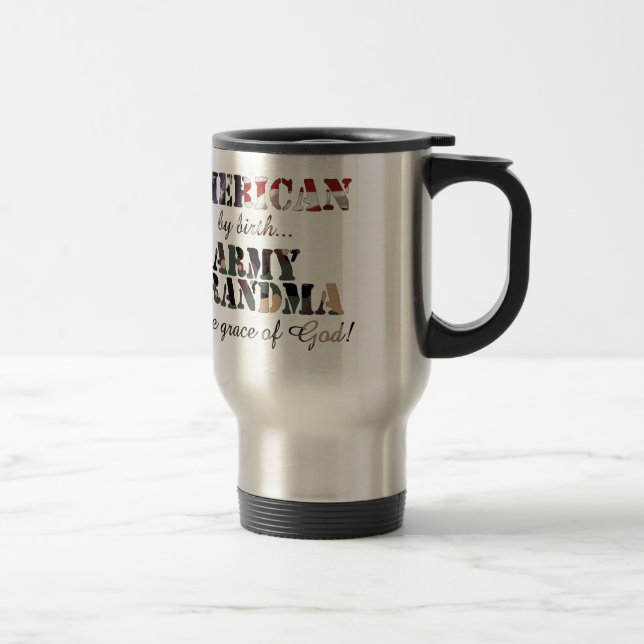 Army Grandma Grace of God Travel Mug (Right)