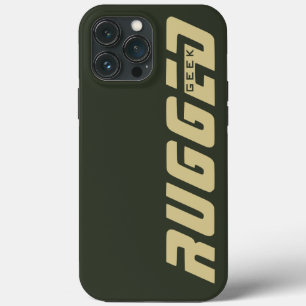 army green and gold RUGGED GEEK iPhone 13 Pro Max Case