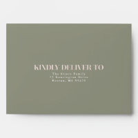 Army Green and Pink Envelope