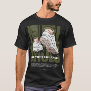 Army Green & Black Streetwear Graphic Tee
