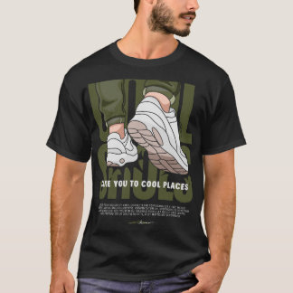 Army Green & Black Streetwear Graphic Tee
