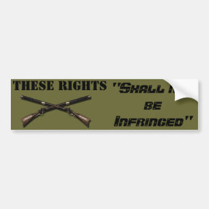 Army Green Bumper Sticker - 2nd Amnd-"Shallnotbe..