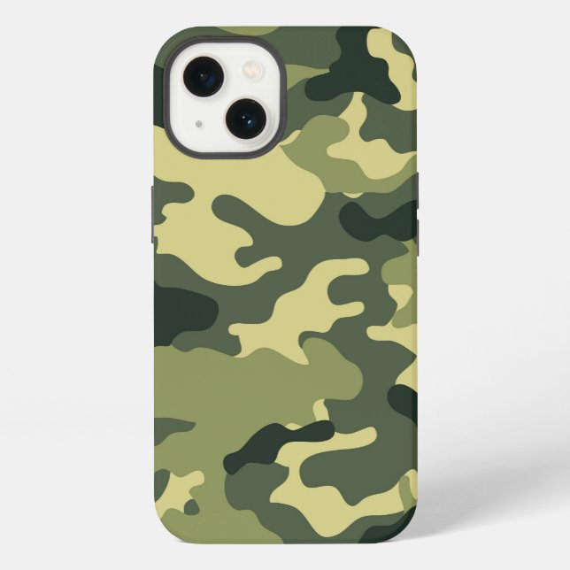 Army Green Camouflage Pattern iPhone Case (Back)