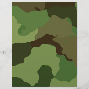 Army Green Camouflage Scrapbooking Craft Paper