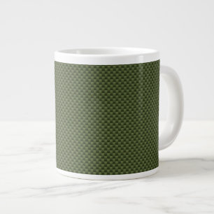 Army Green Carbon Fibre Print Large Coffee Mug