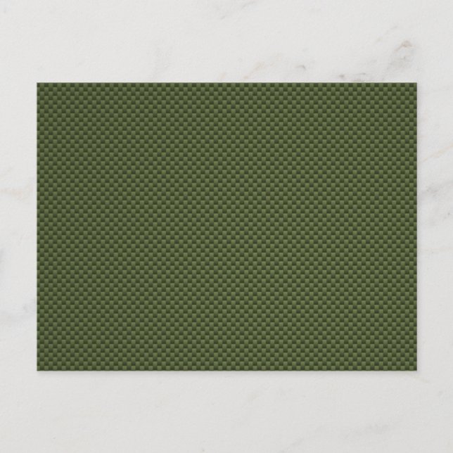 Army Green Carbon Fibre Print Postcard (Front)