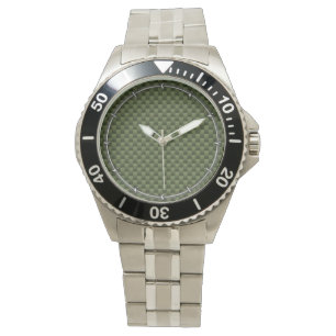 Army Green Carbon Fibre Print Watch