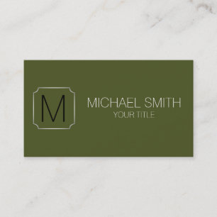 Army green colour background business card