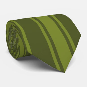 Army green Colour Stripe Funky Pattern Tie