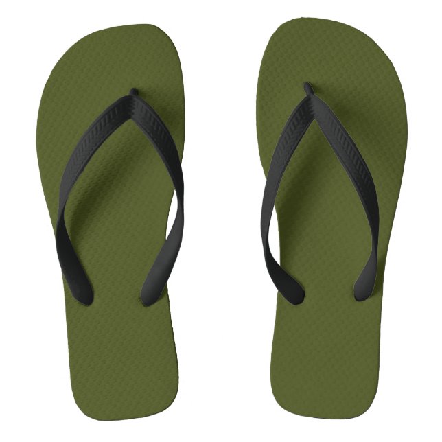 Army Green Flip Flops (Footbed)