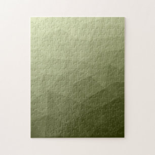 Army green gradient geometric mesh pattern jigsaw puzzle
