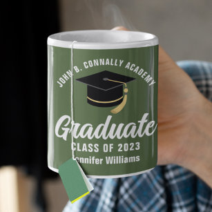 Army Green Graduate Personalized 2024 Graduation Coffee Mug