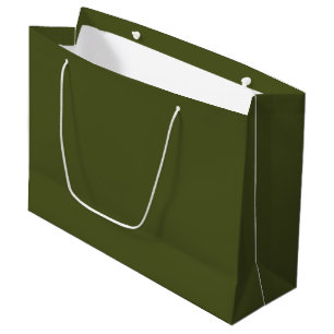 Army Green Large Gift Bag – Single Colour Design