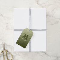 Army green light gradient geometric mesh Monogram