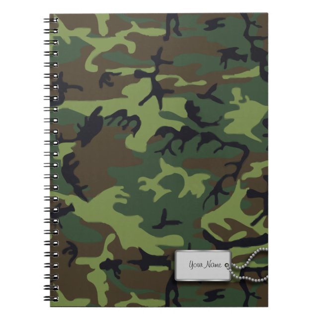 Army Green Military Camouflage Notebook (Front)