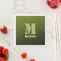 Army green olive geometric mesh pattern Monogram