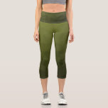 Army green olive gradient geometric mesh pattern capri leggings<br><div class="desc">Unique and fun customisable geometric women's clothing. Cool capri leggings fashion for her. 
Army olive green gradient geometric mesh pattern. Triangle geometric mesh with light dark grey green ombre gradient design.</div>