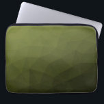 Army green olive gradient geometric mesh pattern laptop sleeve<br><div class="desc">Army green gradient geometric mesh pattern triangles ombre. Army green dark olive hue for soldier gear,  camo. It mimics natural military landscapes,  toughness,  endurance,  resilience. Earthy undertones connect to nature,  grounding. Symbolises military legacy,  outdoor utility.</div>