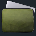 Army green olive gradient geometric mesh pattern laptop sleeve<br><div class="desc">Army green gradient geometric mesh pattern triangles ombre. Army green dark olive hue for soldier gear,  camo. It mimics natural military landscapes,  toughness,  endurance,  resilience. Earthy undertones connect to nature,  grounding. Symbolises military legacy,  outdoor utility.</div>