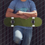 Army green olive gradient geometric mesh pattern skateboard<br><div class="desc">Army green gradient geometric mesh pattern triangles ombre. Army green dark olive hue for soldier gear, camo. It mimics natural military landscapes, toughness, endurance, resilience. Earthy undertones connect to nature, grounding. Symbolises military legacy, outdoor utility.</div>