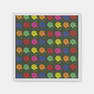 Army Green Paintball Party Balloon Pattern Napkin