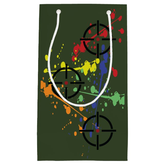 Army Green Paintball Party Small Gift Bag (Front)