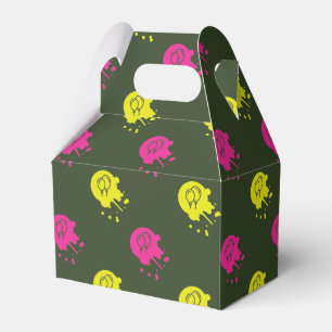 Army Green - Pink & Yellow Paintball Party Favour Box