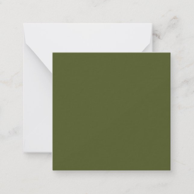 Army Green Solid Colour Card (Front)