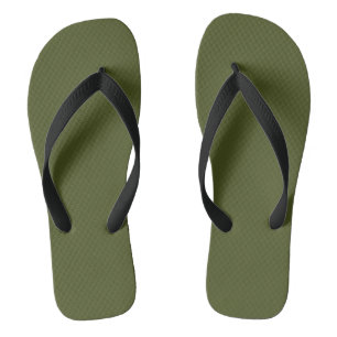 Army green (solid colour) flip flops