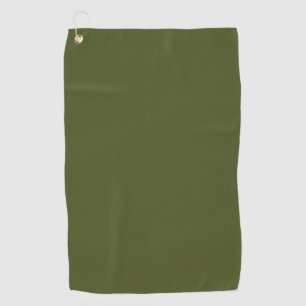 Army green (solid colour)  golf towel