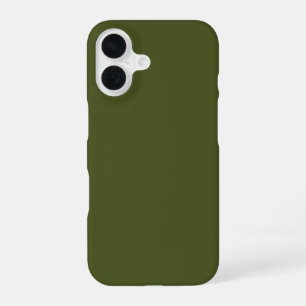 Army Green Solid Colour iPhone 16 Case