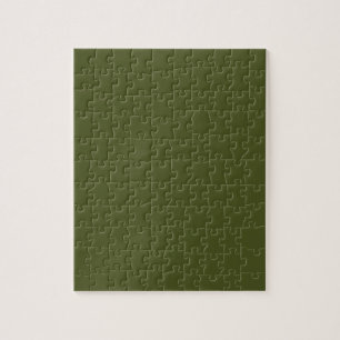 Army green (solid colour) jigsaw puzzle