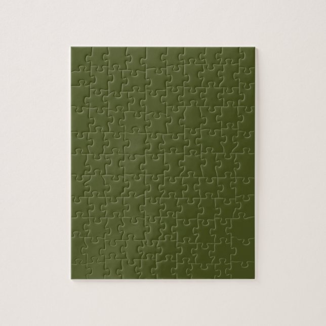 Army green (solid colour)  jigsaw puzzle (Vertical)