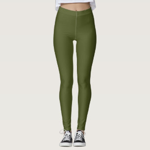 Army green (solid colour) leggings