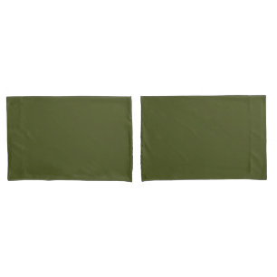 Army green (solid colour)  pillow case
