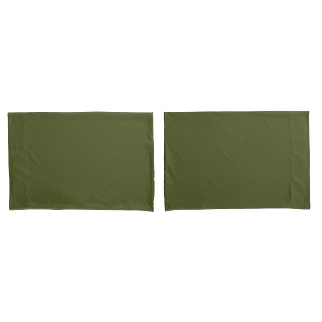 Army green (solid colour)  pillow case (Front-Set)