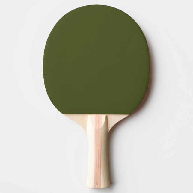 Army Green Solid Colour Ping Pong Paddle (Front)